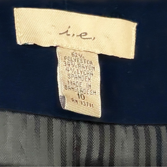 i.e. Womens 10 Navy Blue Zip Up Mock Neck Snap Button Light Jacket - Picture 4 of 5